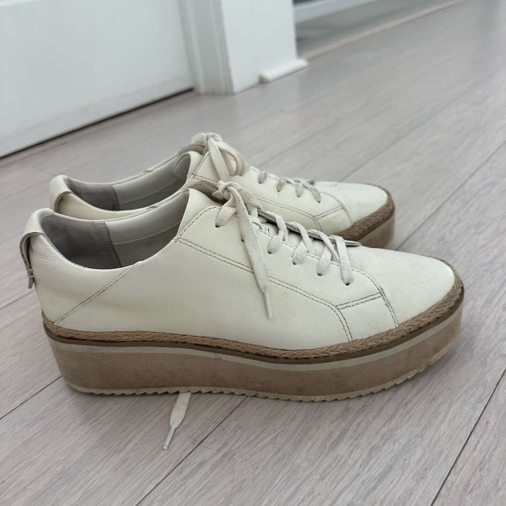 Women's Cream Platform Sneakers